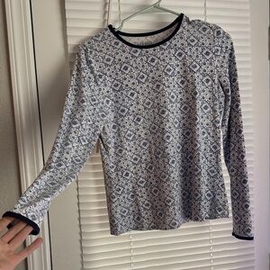 Patterned Long Sleeve Women's Swimshirt